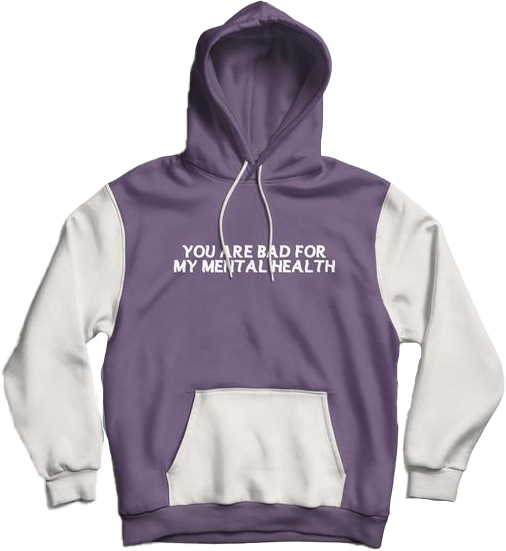 Purple Colorblock Hoodie